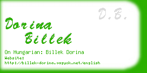 dorina billek business card